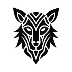 Geometric Wolf Head Design