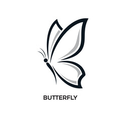 minimal butterfly logo