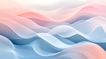 Abstract wavy pattern with soft pastel colors blending seamlessly