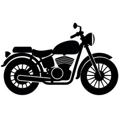 Fototapeta premium Classic Motorcycle Silhouette A Vintage Ride Design