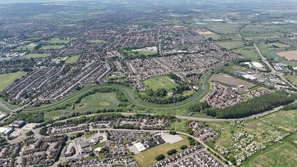 Arial view of  Bransholme, Sutton Park and Kingswood. suburban housing, shops and schools, Kingston upon Hull. 
