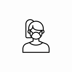 female mask icon sign vector