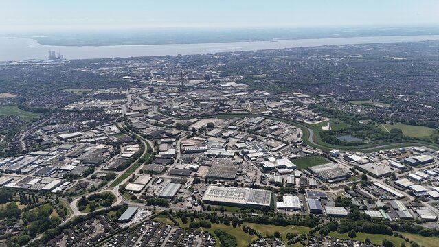 Arial view of Sutton Fields Industrial Estates, Kingston upon Hull. 