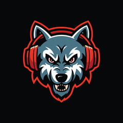 Funny Wolf Character Mascot with Friendly Expression for Tech or Gaming Brand