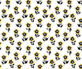 Seamless abstract pattern. Flowers pattern design.