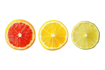 Vibrant Citrus Fruit Slices Grapefruit, Orange, and Lime