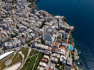 Aerial view of Muratpaa, Antalya, showcasing urban development along the Turkish Riviera