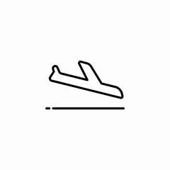 plane landing icon sign vector