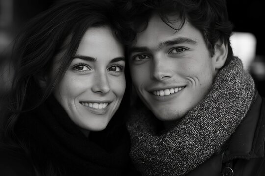 Smiling couple sharing a joyful moment