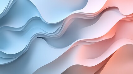 Abstract wavy pattern with soft pastel colors blending seamlessly