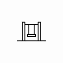 swing playground icon sign vector