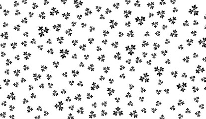 Elegant Black and White Floral Pattern: A Seamless Vector Background Featuring Stylish Blossoms, Perfect for Textile Design, Wallpaper and Creative Projects