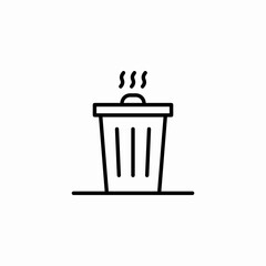 trash bin icon sign vector