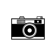 Camera sign isolated on transparent background. Design, mockup template for message, labels, add text.