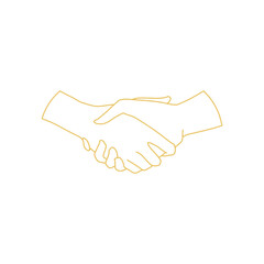 Black hand outline on transparent background — minimalist line art illustration