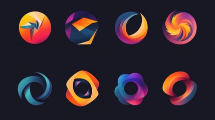 Mega Abstract logo collection illustration , no logos, no brands
