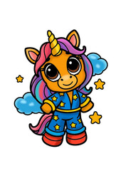 Cute unicorn colorful