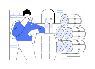 Visit cellars isolated cartoon vector illustrations.