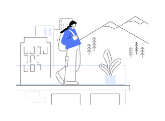 City view isolated cartoon vector illustrations.
