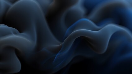 Fototapeta premium Abstract Dark Blue and Black Swirling Smoke or Fluid