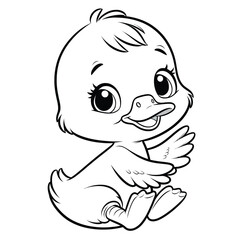 Obraz premium Stylized Mallard Duck Silhouette33