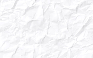 Clean white paper, wrinkled, abstract background.
white crumpled paper texture for background.