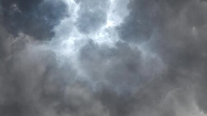 Dark Thunderclouds Roaring With Lightning - Powered by Adobe