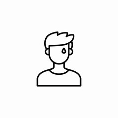 man sweat icon sign vector