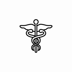 medical caduseus icon sign vector