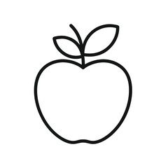 apple line art vector icon design illustration on white background.