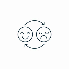 mood swing icon sign vector
