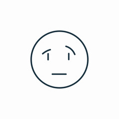 no reaction emoji icon sign vector
