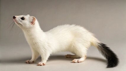 Obraz premium Ermine on studio background