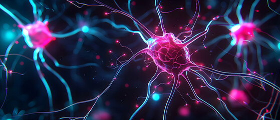 Abstract Glowing Neuron Network