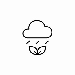 rain plant icon sign vector