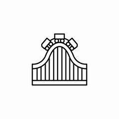 roller coaster icon sign vector