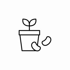 seed plant pot icon sign vector