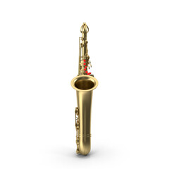 Obraz premium Gold saxophone isolated on transparent background