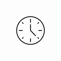 wall clock icon sign vector