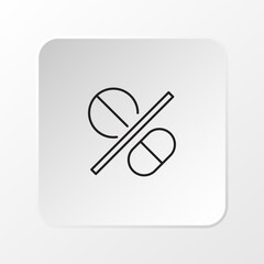 Prohibited Icon, Modern Flat Vector Design