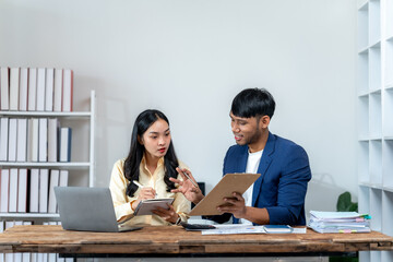 Diverse Professionals Collaborating at Desk