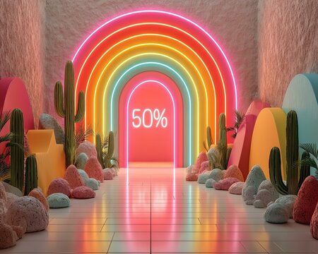 A colorful and whimsical promo banner, perfect for attracting attention to events, sales, or creative projects with vibrant designs.