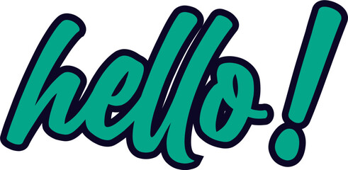hola, hello, fondo transparente © VERNICA