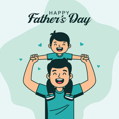 Father's Day, Dad Love Vector Illustration Image Free