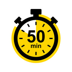 50 minute timer. Stopwatch icon