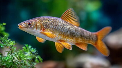 Ruby shark swimming gracefully underwater