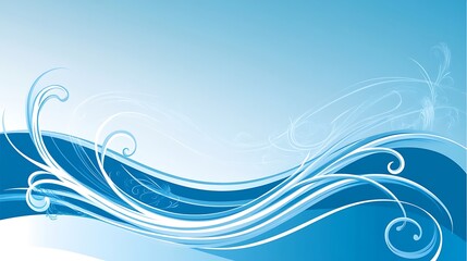 Abstract blue background with swirling patterns