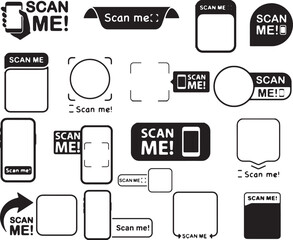 Business card and icon set with vintage design elements and labels in a vector collection,qr code