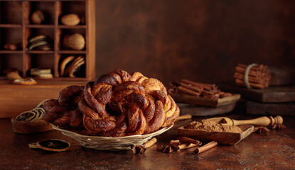 Traditional Scandinavian soft pretzels with cinnamon and sugar.
