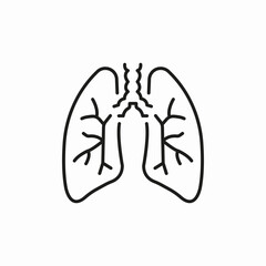 human lungs icon sign vector